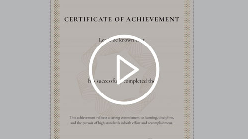 Certificates & Diplomas Demo Thumbnail